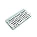 Ruziyoog Wireless Keyboard Cute Compact 2.4G USB Wireless Keyboard Round Key Quiet Click Small Size for Computer Laptop PC Desktop Windows Light green 12.6x7.09x1.57inch