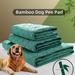 Natural Bamboo Fiber Premium Waterproof Pet Pad And Bed Mat With Fast Absorbing Material For Dog Reusable Washable Leak Proof Pee Pads