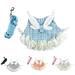Walbest 1 Pack Rabbit Harness Clothes with Leash Rope Prevent Break Fashion Costume for Bunny Guinea Pig