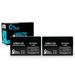 2x Pack - Compatible AMERICAN MONARCH CORP. PPS0500 Battery - Replacement UB6120 Universal Sealed Lead Acid Battery (6V 12Ah 12000mAh F1 Terminal AGM SLA) - Includes 4 F1 to F2 Terminal Adapters