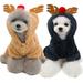 SPRING PARK Cute Cartoon Pet Reindeer Cosplay Halloween Christmas Elk Costume Dog Puppy Hoodie Coat Jacket Clothes Soft Cotton Winter Warm Sweater Jumpsuit Outfit Apparel for Small Dogs Cats