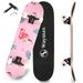 Skateboards for Beginners 31 x8 Pro Complete Skateboard with 8 Layer Maple Double Kick Deck and ABEC-9 Bearing for Trick Freestyle Carving and Cruising with All-in-one T-Tool