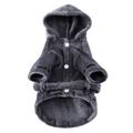 New Autumn And Winter Pet Pajamas With Hood Thick Luxury Soft Cotton Hooded Bathrobe Quick-Drying Super Absorbent Dog Bath Towel Gray S