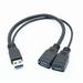 TureClos USB 3.0 Splitter Cable USB 3.0 Male to Dual USB Splitter Charger Data Transfer Extension Cable Extension Cable For U Disk Keyboard Mouse