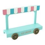 Dollhouse Miniature Furniture Hand-painted Ice Cream Van Cart Playset