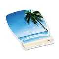 3M Fun Design Clear Gel Mouse Pad Wrist Rest 6 4/5 X 8 3/5 X 3/4 Beach Design