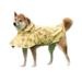 BT Bear Pet Raincoat Dog Raincoat Pet Waterproof Jacket with Hood & Collar Hole Transparent brim Ultra-Light Breathable Adjustable Dog Hooded Rain Jacket Yellow L