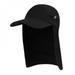 Sports Cap with Ear Neck Flap Cover Adjustable Breathable Waterproof Sunshade Folding Mesh Sports Hat Outdoor Sports wear Accessories Black