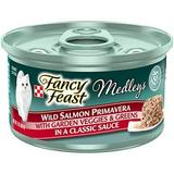 Purina Fancy Feast Medleys Wild Salmon Primavera With Garden Veggies & Greens Adult Wet Cat Food 3 Ounce (Pack of 12)