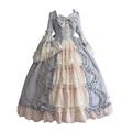 OFLALW Victorian Dress For Women Cute Kawaii Lolita Medieval Ball Gowns Halloween Cosplay Costumes Court Princess Dress