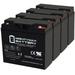 12V 18AH SLA INT Replacement Battery for Black Decker CMM1000 Cordless Mulching Mower - 4 Pack