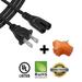 AC Power Cord 2 Prong Figure 8 cable for Sansui HDLCD 19 22 26 32 LCD HD TV - 3ft
