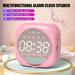 Bluelans Bluetooth 5.0 2 In 1 Mini LED Screen Mirror Night Light Speakers Alarm Clock
