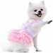 Dog Dress Summer Cute Girl Puppy Dress Little Girl Dog Dress Flower Sundress Puppy Skirt Cat Dress (XL size).LOJ21