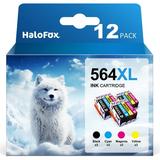 564 Ink for HP 564xl Printer Ink Cartridge for Printers DeskJet 3500 OfficeJet 4620 PhotoSmart 5510 5520 6510 6520 7510 7520 B8550 C6300(Black Cyan Magenta Yellow 12PK)