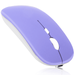 2.4GHz & Bluetooth Rechargeable Mouse for LG Stylo 6 Bluetooth Wireless Mouse Designed for Laptop / PC / Mac / iPad pro / Computer / Tablet / Android Violet Purple