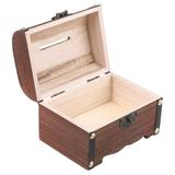Frcolor Vintage Treasure Storage Box Piggy Bank Organizer Saving Box Case with Lock for Home