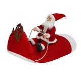 Santa Dog Costume Christmas Pet Clothes Santa Claus Riding Pet Costumes Party Dressing up Dogs Cats Outfit for Small Medium Dogs Cats