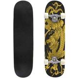 Traditional Chinese golden dragon and cloud on a Outdoor Skateboard Longboards 31 x8 Pro Complete Skate Board Cruiser