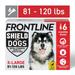 FRONTLINEÂ® Shield for Dogs Flea & Tick Treatment Extra Large Dog 81-120 lbs Red Box 6ct