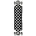 Yocaher Lowrider Longboard Complete - Checker Silver
