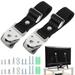 Littleduckling 1 Pair of TV Anchor Strap for Baby Proofing/Secure Wall-mounted Anti-Tip Kit Earthquake Resistant TV Safety Straps for Flat Screen TVs Dresser Cabinet