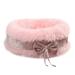 Luxury Bow Decoration Fluffy Round Cat Beds House Soft Long Plush Best Pet Dog Bed For Dogs Basket Pet Products Cushion Cat Bed Cat Mat Animals Sleeping Sofa