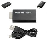 PS2 to HDMI-compatible Converter Video Audio Converter Adapter for PS2 AV Input to HDMI-compatible Video/Audio Signals Output Cable Adapter