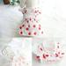 HEVIRGO Girl Dog Clothes Pet Clothes Strawberry Pattern Decorative Exquisite Pet Dogs Sleeveless Dress for Summer Red