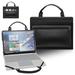 Asus Chromebook Flip CX5 Laptop Sleeve Leather Laptop Case for Asus Chromebook Flip CX5 with Accessories Bag Handle (Black)