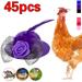 2022 45 Pcs Chicken Hats for Hens Tiny Pets Funny Chicken Accessories Adjustable Elastic Strap Fashion Feather Hat for Rooster Duck Parrot Poultry Stylish Show Costume