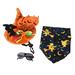3 Pieces Halloween Pet Costume Set with Adjustable Hat Puppy Triangle Bib Scarf and Pet Sunglasses for Dog Cat Funny Party Halloween Cosplay Costume Accessories