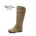 Pyramid Studded Riding Boots Taupe 6