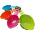 Dog Food Scoop Set of 4 - Plastic Measuring Cups Sets for Dog Cat and Bird Food (Random Color)