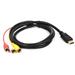 5ft HDMI-compatible to 3RCA Cable for HD player to TV Signal Transmitter HDMI To AV Video Audio Component Adapter TV Cable