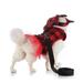 BT Bear Pet Harness Lovely Dog Adjustable Chest Strap Reflective Tape Outdoor Walking Vest Harness Leash Hat for Puppy Small Dog (S Red)