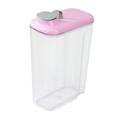 Airtight Pet Food Storage Container for Dog Cat Bird and Other Pet Food Storage Bin Dry Rice Flour Cat Dog Food Container 2.5L Capacity Translucent Body Pink