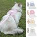 XWQ 2Pcs/Set Pet Harness Leash Wave Dots Pattern Prevent Rushing Out Breathable Pet Princess Dress Chest Strap Traction Leash Kit for