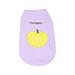 Visland Pet Clothes Bouncy Printing Soft Comfortable Rural Style Keep Warm Polyester Eggplant Pattern Dog Pajamas for Indoor