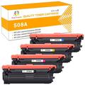 Toner H-Party 4-Pack Compatible Toner Cartridge for HP CF360A 508A Color LaserJet Enterprise 552dn M553dn M553n M553x MFP M577 Printer (Black Cyan Magenta Yellow)