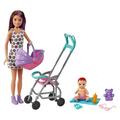 Barbie Skipper Babysitters Inc. Stroller Playset with Skipper & Baby Dolls Plus 5 Accessories (Assembled Product Height: 12 in)