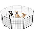 Yaheetech 31.5 H 4 Panels Dog Playpen Outdoor Indoor Fence Pen Black