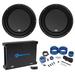(2) MTX 3510-04S 10 1200 Watt Shallow Slim Subwoofers Subs+Amplifier+Amp Kit