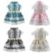 Popvcly 4 Pieces Puppy Dog Dress Dog Elegant Floral Ribbon Dress Puppy Pet Princess Skirt Hawaiian Dog Dress Pet Sundress Clothes Apparel for Small Medium Dogs Cats XS