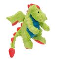 goDog Dragons Squeaky Plush Dog Toy Chew Guard Technology - Green Large