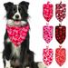 Realyc Pet Bandana Love-heart Pattern Pet Grooming Accessories Soft Texture Pet Dogs Cats Triangle Bib for Valentine s Day