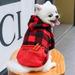 Plaid Dog Hoodie Pet Clothes Sweaters with Hat and Pocket Christmas Classic Plaid Small Medium Dogs Winter Clothing Warm Pet Fleece Hooded Coat Cold Weather Pet Clothes for Dogs and Cats