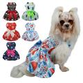 Holiday Theme Dog Outfit Romantic Dogs Dresses Lightweight Velvet Pet Clothes Dog Costume Puppy Dress Doggie Party Girl One Piece with Bowknot Cat Apparel