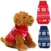 Walbest Pet Red/Blue Snowflake Turtleneck Sweater for Small Dogs & Cats Knitwear