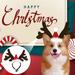 Happy Date Dog Christmas Reindeer Antlers Headband Classic Elk Hat Headwear Pet Costumes Accessories